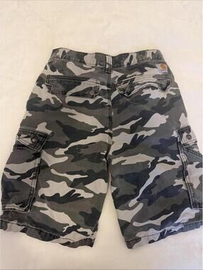 Carhartt Cargo Shorts Mens 30 Gray Camo Relaxed Fit 100% Cotton Workwear